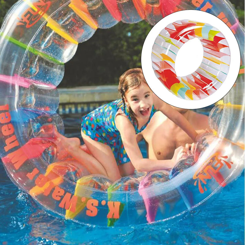 PVC Inflatable Swim Ring Water Wheel Swimming Pool Beach Floating Tubes Pool Floats Toy for Kids Summer Water Floats Water Party