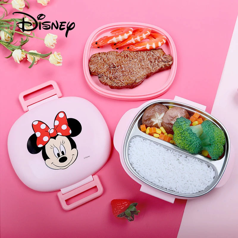 Disney Dinnerware Minnie Mickey Mouse Kids Plate Cartoon Spiderman Captain America Plates and Bowls Baby Lunch Box Grid Plate