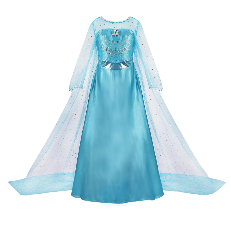 Kids Belle Costume Girl Halloween Princess Cosplay Party Dress Children Rapunzel Cinderella Anna Elsa Encanto Birthday Clothes