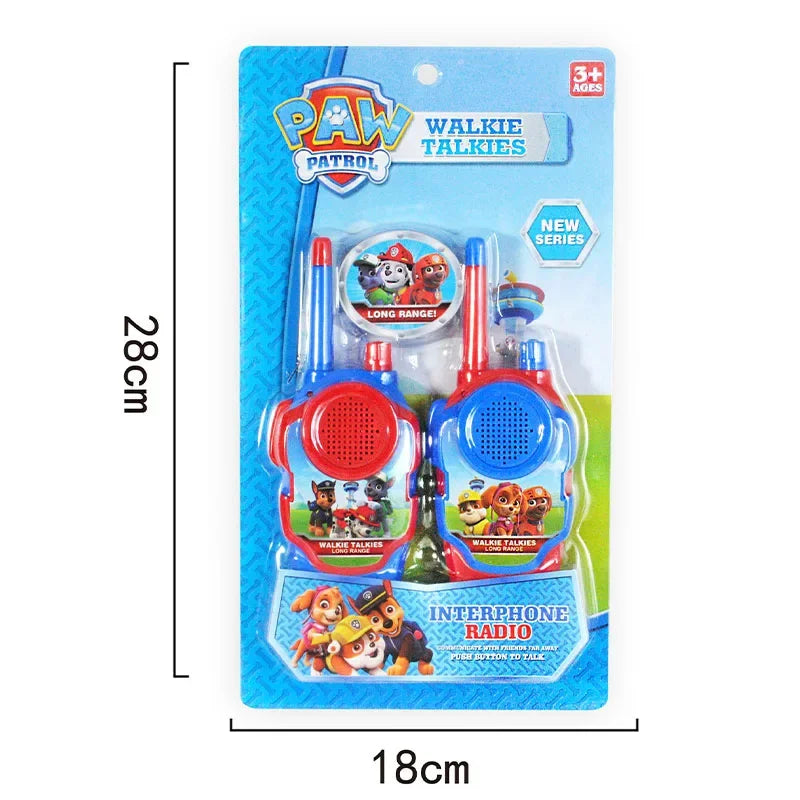 PAW Patrols Toy Walkie Talkies Set Children Walkie Radio Cartoon Kids Radio Interphone Parent-child Toys Outdoor Phone Game Gift