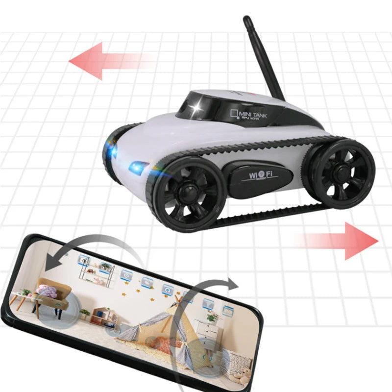 Tanque espião com controle remoto, controle WIFI com câmera, transmissão em tempo real