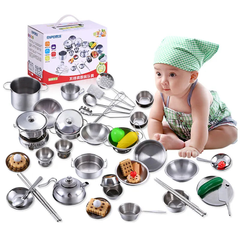 MINI COZINHA DE UTENSÍLIO DE AXO INOX- 25 PEÇAS