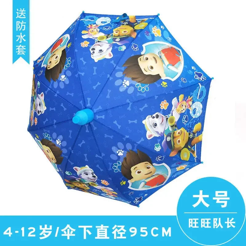 New Children's Animation Cartoon Primary School Student Heat Transfer Waterproof Cover Non-drip Cover Children's Sunny Umbrella