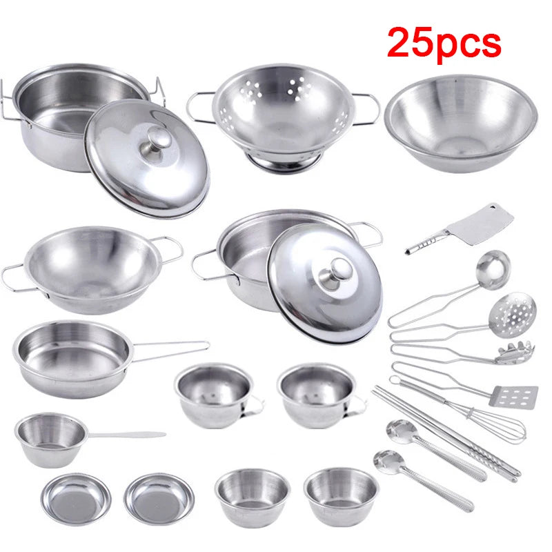 MINI COZINHA DE UTENSÍLIO DE AXO INOX- 25 PEÇAS