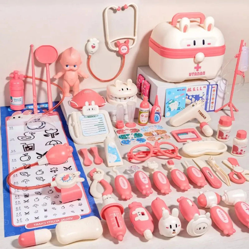 Doctor Set For Kids Pretend Play Girls Role-playing Games Hospital Accessorie Nurse Kit Nurse Tools Bag Toys For Children Gift