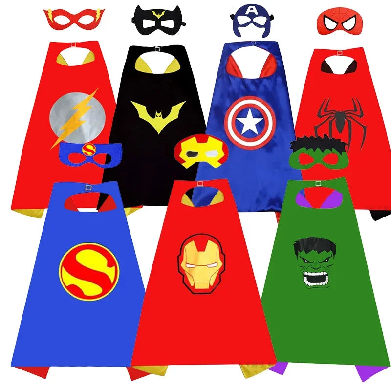 Capas e máscaras de super heróis infantil