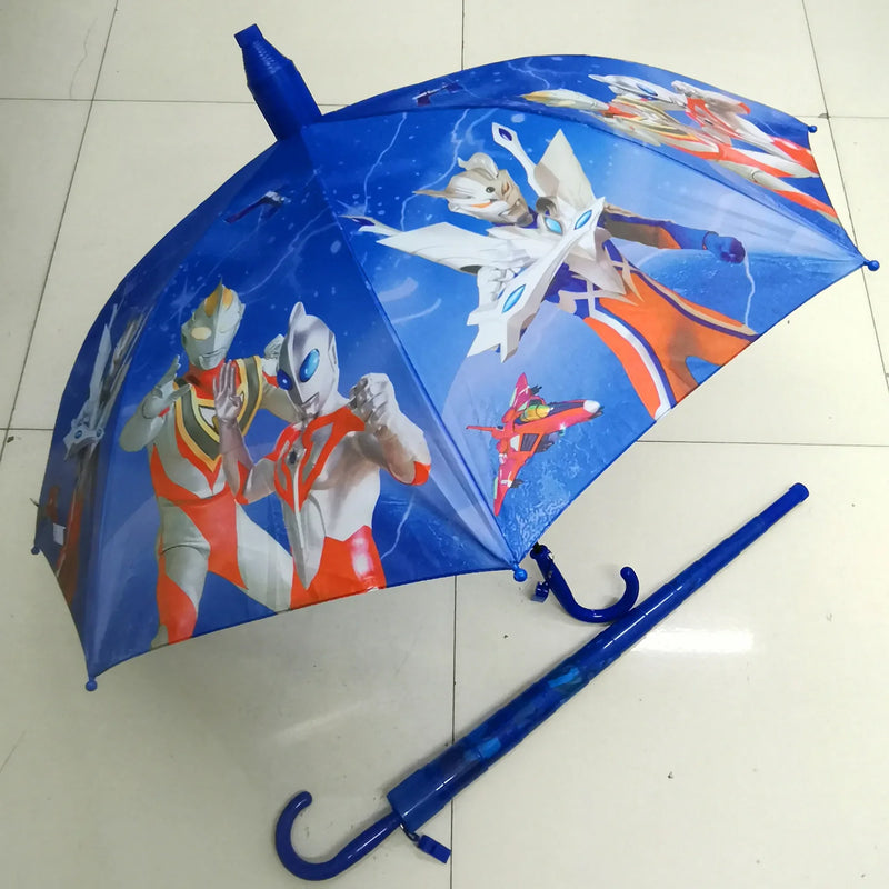 New Children's Animation Cartoon Primary School Student Heat Transfer Waterproof Cover Non-drip Cover Children's Sunny Umbrella