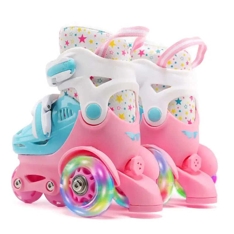 Comfortable Soft Safity Breathable Durable Adjustable High Quality Roller Skates Elastic PU Inline Rollers For Kids 2-8