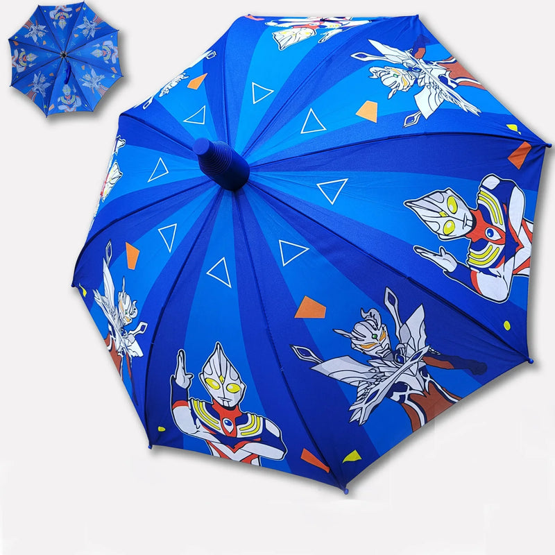 New Children's Animation Cartoon Primary School Student Heat Transfer Waterproof Cover Non-drip Cover Children's Sunny Umbrella