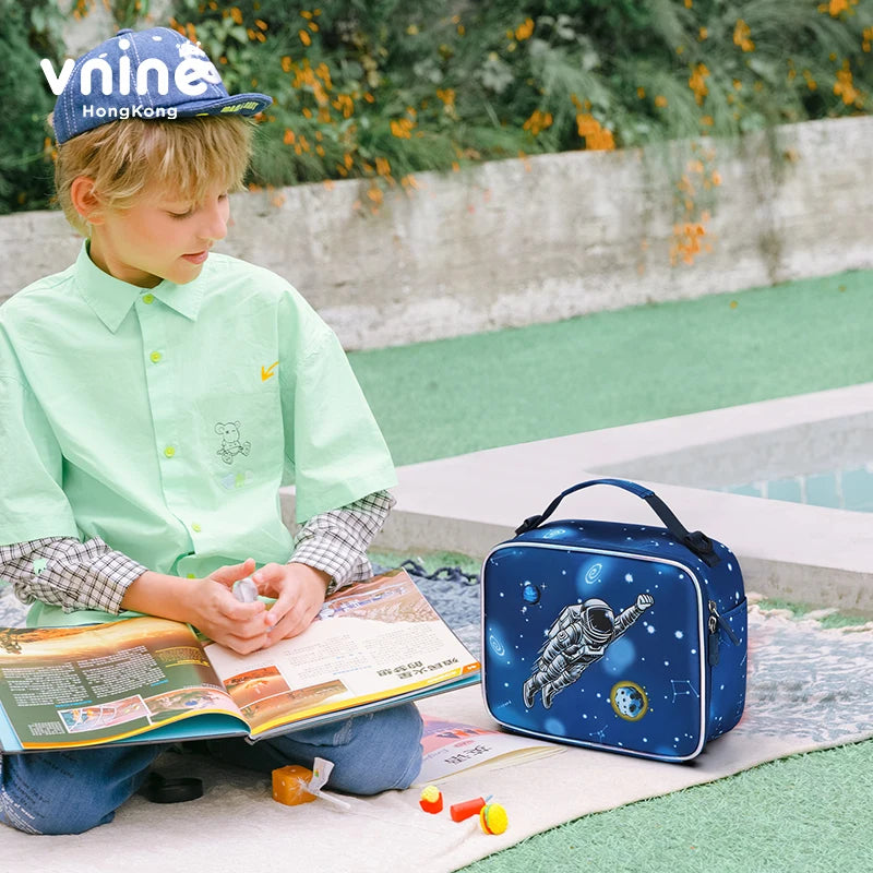 VNINE children's crossbody bag, girls elementary school bento bag, handbag, large capacity insulated handbag