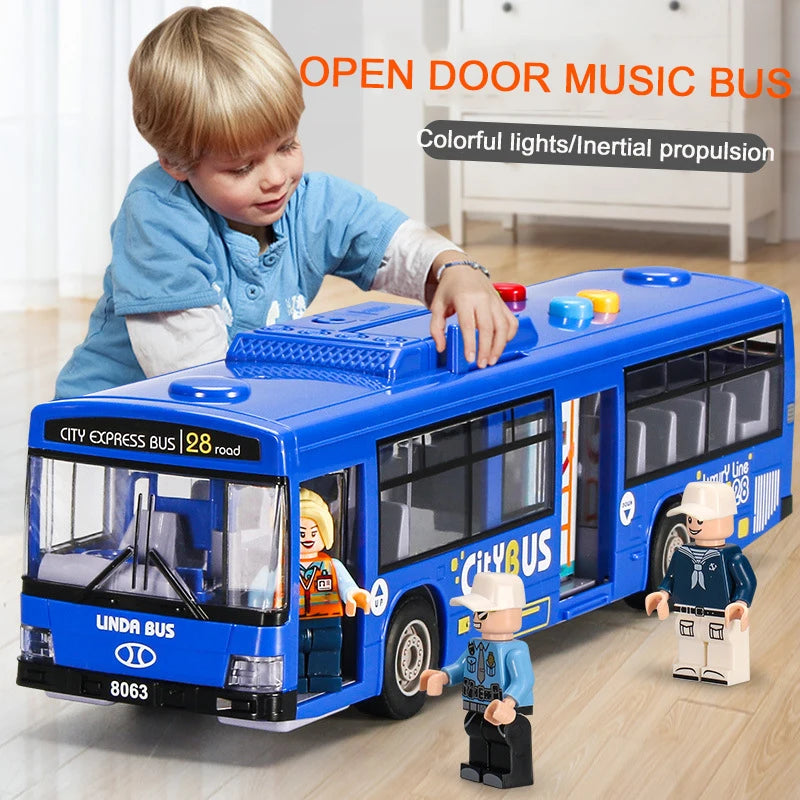 ÔNIBUS COM SIMULAÇÃO INFANTIL - TOCA MÚSICA - BRINQUEDO EDUCATIVO