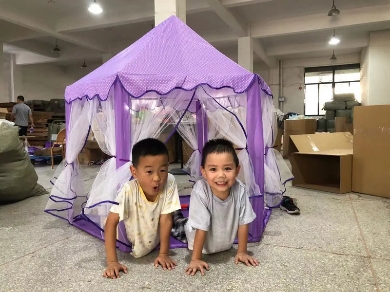 Children's Tent Portable Indoor Outdoor Game House Boys and Girls Hexagonal Mesh Tent Baby Crawling Tent Children's Beach Tent