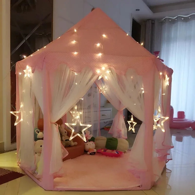 Children's Tent Portable Indoor Outdoor Game House Boys and Girls Hexagonal Mesh Tent Baby Crawling Tent Children's Beach Tent