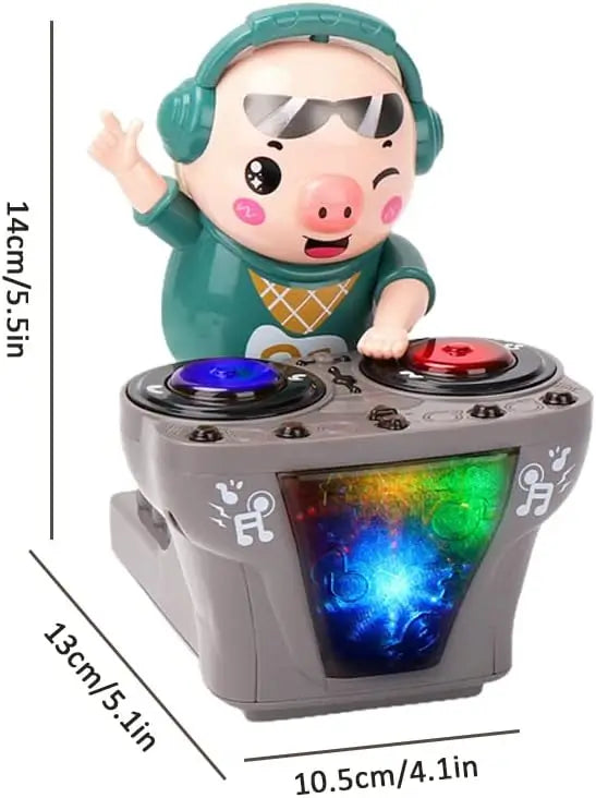 Electronic DJ Light Music Dancing Pig Toy Musical Toys Cute Swing Dancing Piggy Toy with Music LED Lights Musical Toy for Kids