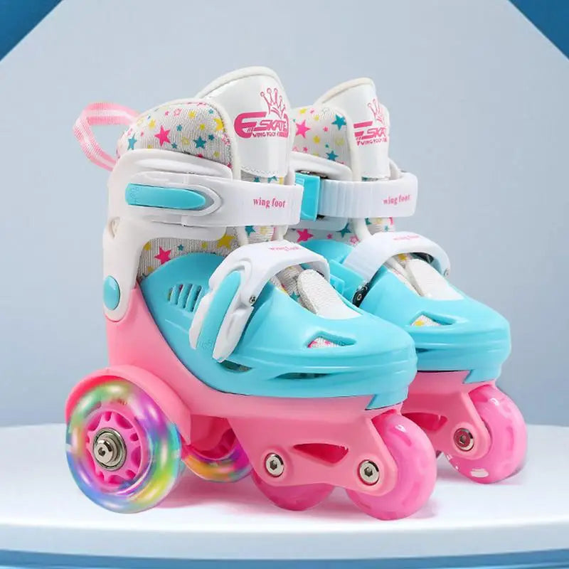 Comfortable Soft Safity Breathable Durable Adjustable High Quality Roller Skates Elastic PU Inline Rollers For Kids 2-8