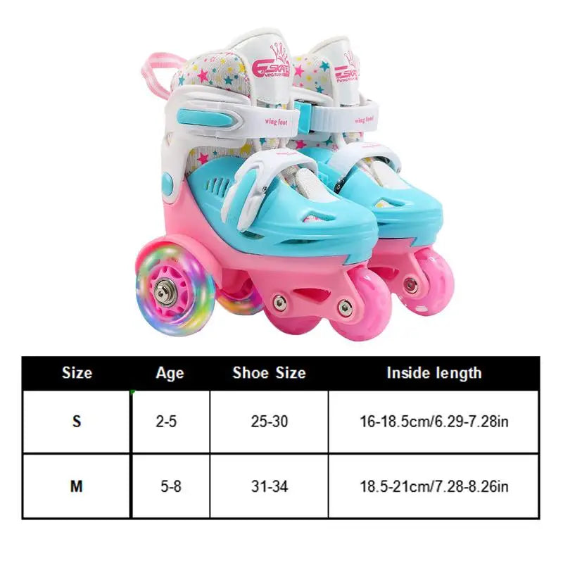 Comfortable Soft Safity Breathable Durable Adjustable High Quality Roller Skates Elastic PU Inline Rollers For Kids 2-8