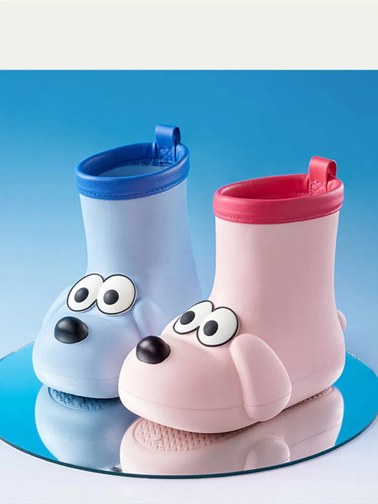 Children's Rain Boots Anti Slip Waterproof Children's Rain Shoes Kids' Baby Boy girls' Water Shoes Children's Middle Tube