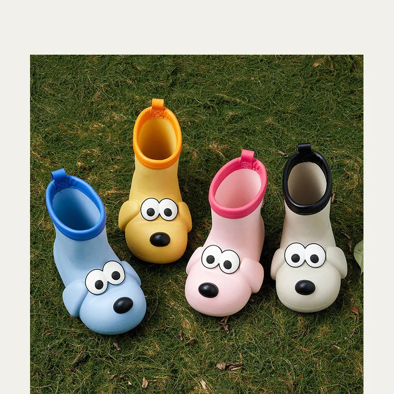 Children's Rain Boots Anti Slip Waterproof Children's Rain Shoes Kids' Baby Boy girls' Water Shoes Children's Middle Tube