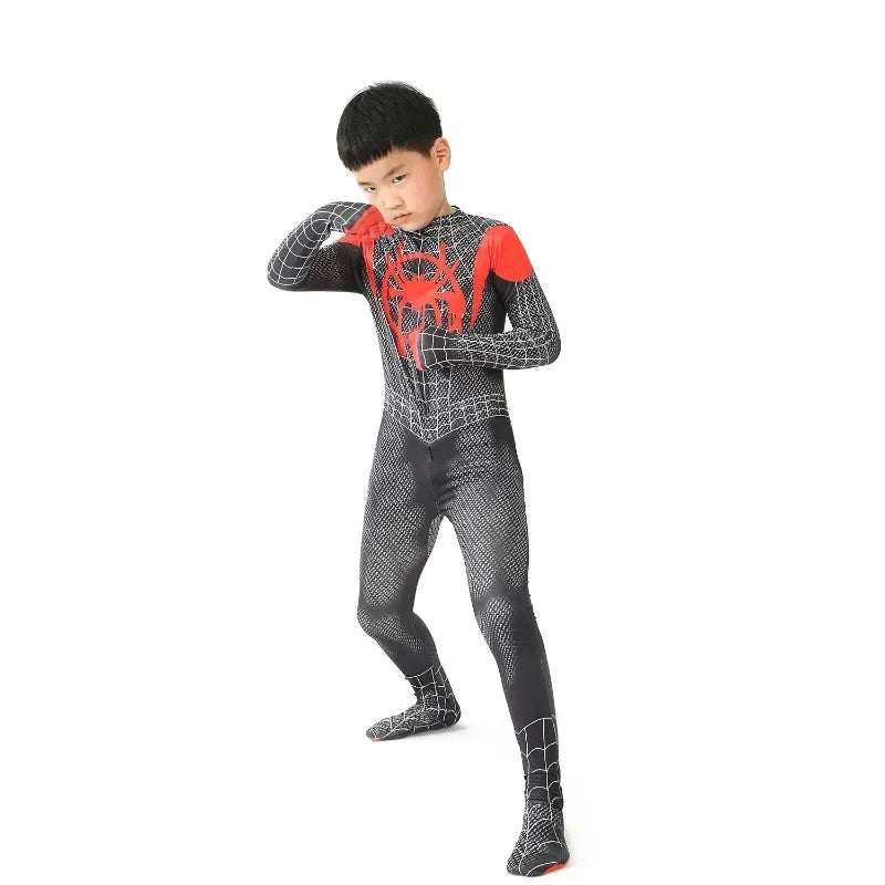 New Miles Morales Far From Home Cosplay Costume Zentai Costume Superhero Bodysuit Spandex Suit for Kids Custom Made