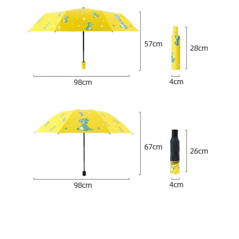 Cute Dinosaur Umbrella Automatic Umbrella Portable Folding Umbrella sunshade umbrella Business Umbrella For Boys And Girls