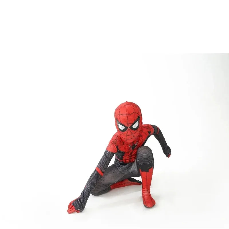 New Miles Morales Far From Home Cosplay Costume Zentai Costume Superhero Bodysuit Spandex Suit for Kids Custom Made