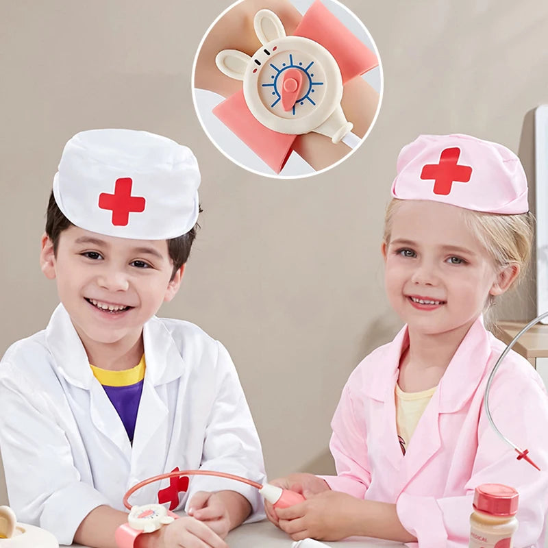 Doctor Set For Kids Pretend Play Girls Role-playing Games Hospital Accessorie Nurse Kit Nurse Tools Bag Toys For Children Gift