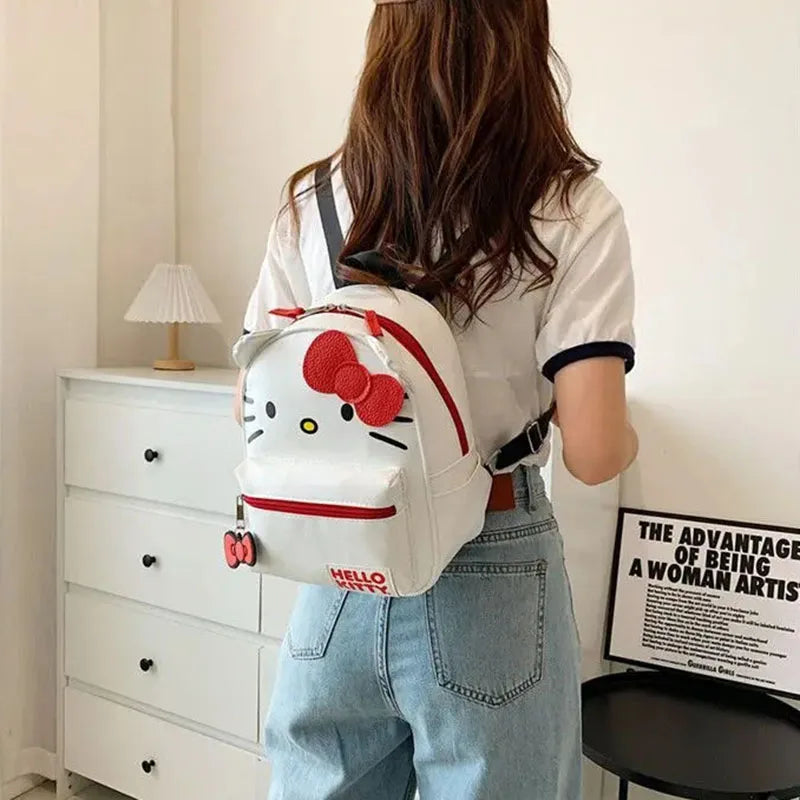 Women Sanrio Hello Kitty Backpack Cartoon Anime Cute Waterproof Backpacks Stitch Students Bag Kids Girl mochila infantil menina