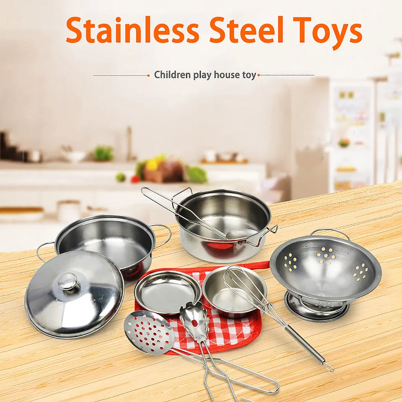 UTENSÍLIOS DE COZINHA INFANTIL- AÇO INOX INOXIDAVEL