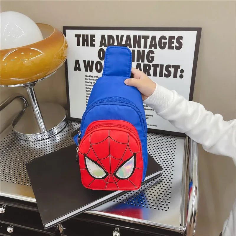 Disney Children Shoulder Backpack Spiderman Pattern Large Capacity Bag Casual Student Boys Girls Schoolbag Kid Birthday Gift Toy