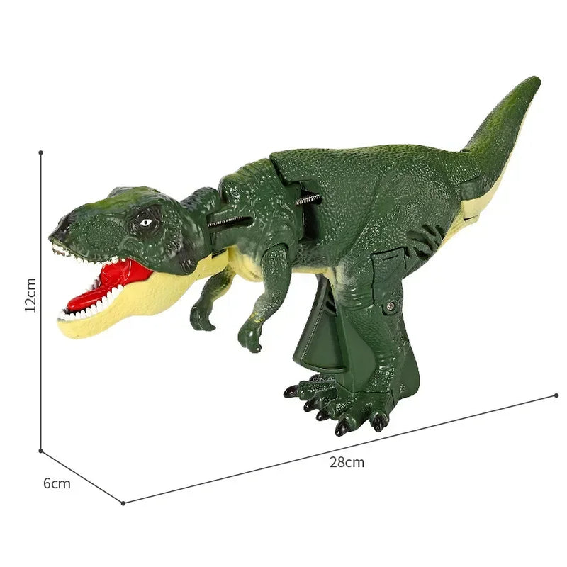 Children Decompression Dinosaur Toy with Sound Hand-operated Telescopic Swing Dinosaur Fidget Toy for Kids Xmas Gift